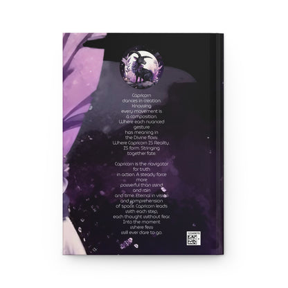 Capricorn Purple Caricature with Poem Hardcover 150 Page Journal