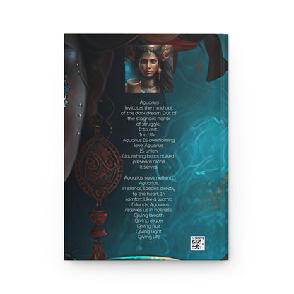 Aquarius Warrior Goddess with Poem Hardcover 150 Page Journal