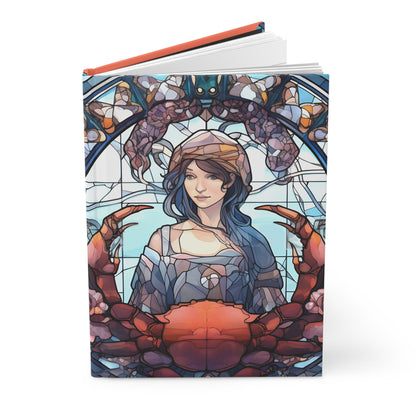 Cancer Stained Glass Illustration Hardcover 150 Page Journal
