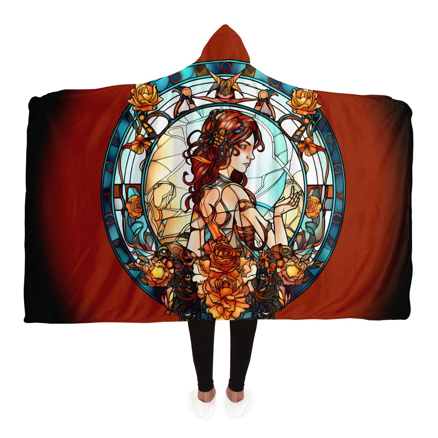 Scorpio Stained Glass Hooded Blanket