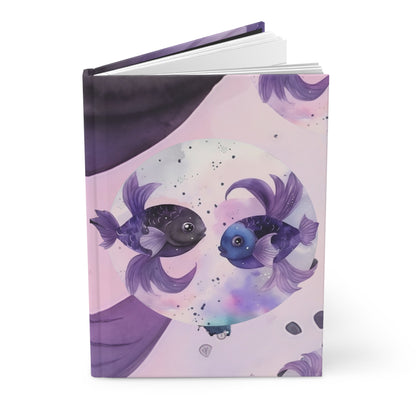Pisces Purple Caricatures Hardcover 150 Page Journal