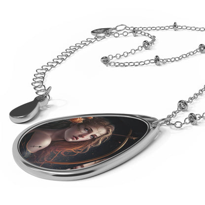 Sagittarius Zodiac Sign ~ Sagittarius Warrior Goddess ~ Necklace & Oval Pendant With Chain