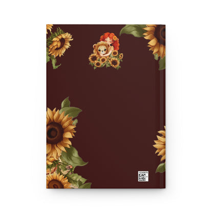 Leo Vintage Sunflowers Illustration Hardcover 150 Page Journal
