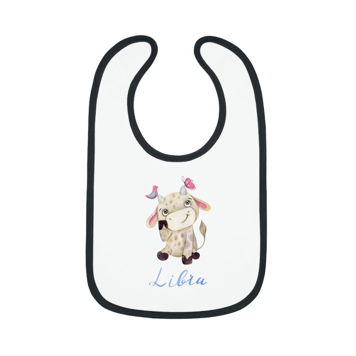 Baby Libra Bib: Bull-Aries Watercolor