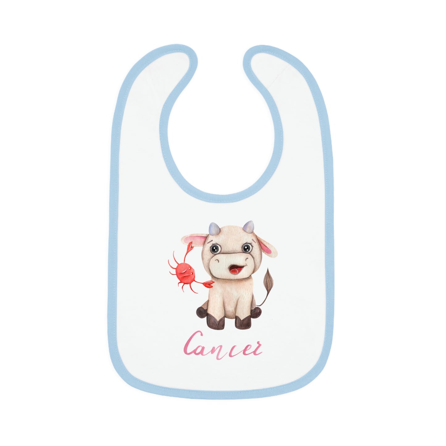 Baby Cancer Bib: Bull-Aries Watercolor